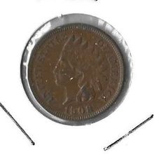 1908 US Indian Head cent AU
