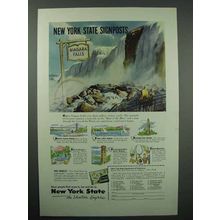 1953 New York Tourism Ad - Niagara Falls