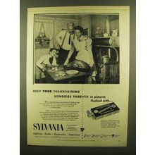 1953 Sylvania Flashbulbs Ad - Thanksgiving Memories