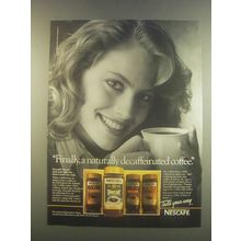 1985 Nescafe Decaf Coffee Ad - Naturally Decaffeinated