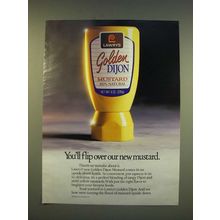 1990 Lawry's Golden Dijon Mustard Ad - You'll flip over our new mustard