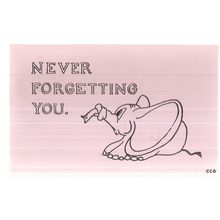 NEVER FORGETTING YOU.. ELEPHANT unused vintage postcard by Lechwood Ltd #