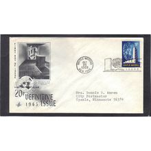 FDC Art Craft 148 20c UN Headquarters (Cachet-Typed/A) CV41511