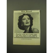 1950 Hotel Pierre Cotillion Room Ad - Mimi Benzell