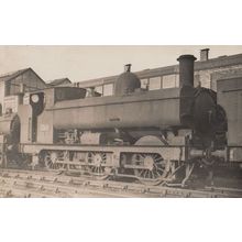 GWR Class 0-6-0 PT No 1723 Train At Swindon Railway Station RPC Postcard