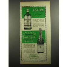 1956 Catto's Scotch and Perrier-Jouet Champagne Advertisement