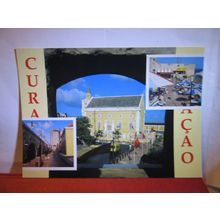 multiview CURACAO FORT, NETHERLANDS ANTILLES, CARIBBEAN ISLAND unused postcard #