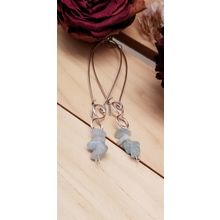 Handmade Aqua Chip Earrings