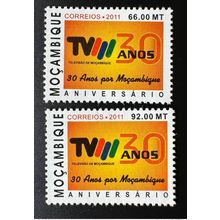 Moçambique 2011 Mi. 4256 - 4257 30 years Jahre Anos Televisao TV Aniversario