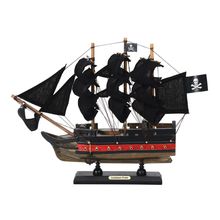 Wooden Caribbean Pirate Black Sails Limited Model Pirate Ship 12""