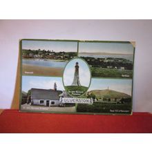 multiview. ULVERSTON, CUMBRIA used antique postcard by Fred Dickenson 1913 pm =