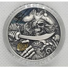 1 Oz Silver Collectible 2025 Ghana Memento Mori Pirate UHR COA Mintage Of 999
