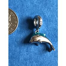 Genuine 925 Silver Dolphin charm comes in a cute velvet pouch Summer Beach