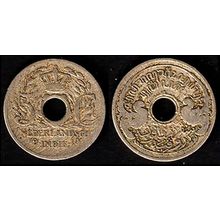 Netherlands East Indies 1913 5c Used Coin Wilhelmina Dutch
