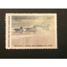 ICOLLECTZONE US Arkansas 1987 #7 Duck Stamp XF NH