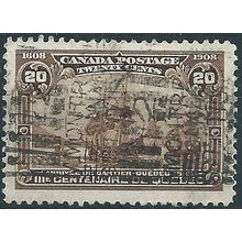 Canada 1908 SG195 20c Dull Brown Quebec Tercentennary Good/Fine Used....
