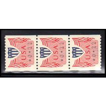 CVP31 22c Shield Very Fine MNH Dry Gum Strip of 3 PA5189