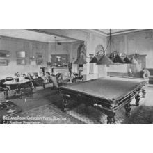 Billiard Snooker Room Crescent Hotel Buxton Derby Propreitor Old Postcard