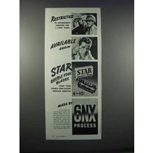 1945 Star Double Edge Blades Ad - Restricted