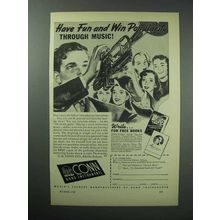 1946 Conn Band Instruments Ad - Win Popularity