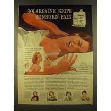 1963 Solarcaine Lotion Ad - Solarcaine stops sunburn pain