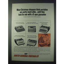 1963 Smith-Corona Portable Typewriter Ad - Corsair, Sterling