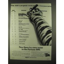 1972 Exxon Corporation Ad - New Name in Fortune 500