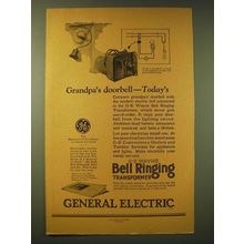 1924 General Electric G-E Wayne Bell Ringing Transformer Ad