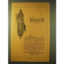 1924 Russwin Hardware Ad - Russwin Distinctive Hardware