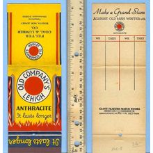 NJ Bogota Giant Feature Matchcover w/o matches Outer cover Felter Coal & L~8