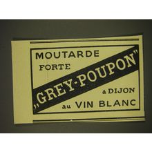 1939 Grey-Poupon Mustard Ad - in French - Moutarde forte Grey-Poupon a dijon au