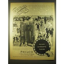 1937 Philco Radio Ad - Molasses n' Januray, Fred Allen and Portland Hoffa