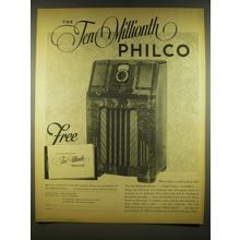 1937 Philco 116XX Radio Ad - The Ten Millionth Philco