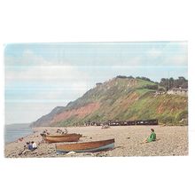 THE BEACH, BRANSCOMBE, DEVON unused vintage postcard. by Plastichrome =