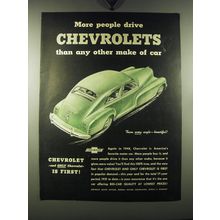 1948 Chevrolet Cars Ad - More people drive Chevrolets than any other make of car