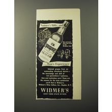 1953 Widmer's Neapolitan Tawny Port Ad - Nature's gifts and man's experience