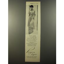 1954 Rogers Lingerie Ad - Live in a garden