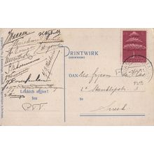 Dutch WW2 Flag Multi Signed Autograph Holland Station Old Postcard
