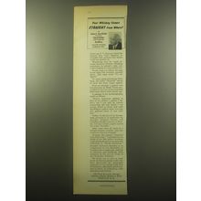 1959 Old Fitzgerald Bourbon Ad - Your whiskey comes straight from where?
