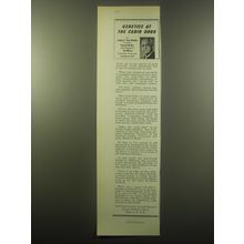 1959 Old Fitzgerald Bourbon Ad - Genetics at the Cabin Door