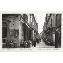 Calle Calvo Sotelo Huelva Spain Real Photo Postcard