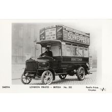 London Pirates Driver Schweppes Advertising Bus Tram RPC Postcard