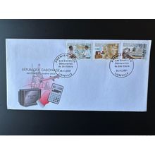 Gabon 2000 Mi. 1504 - 1506 FDC 1er jour Découvertes XXème siècle microprocesseur