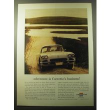 1960 Chevrolet Corvette Car Ad - adventure is Corvette's business
