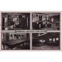 Olivers Hydro Buxton Derby Billiard Room Garage Cars Old RPC Postcard