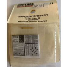 Cottage Industries Dollhouse Miniature Newspaper Crossword with Pencil