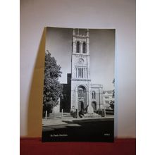 ST. PAUL'S CHURCH, HONITON, DEVON vintage postcard RP by J Woolverton =