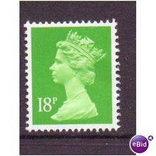machin definitive sgx913 18p green centre band mnh