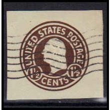 Used U481 2c George Washington Very Fine Cut Square Z2836