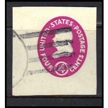 Used U536 4c Benjamin Franklin Very Fine Cut Square Z2871